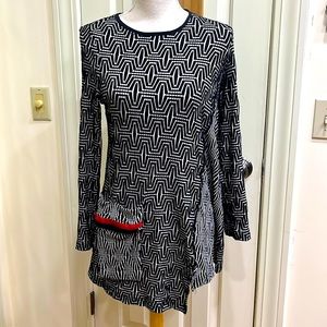 Moonlight YS Fashion Design Black & White Long Sleeve Shirt